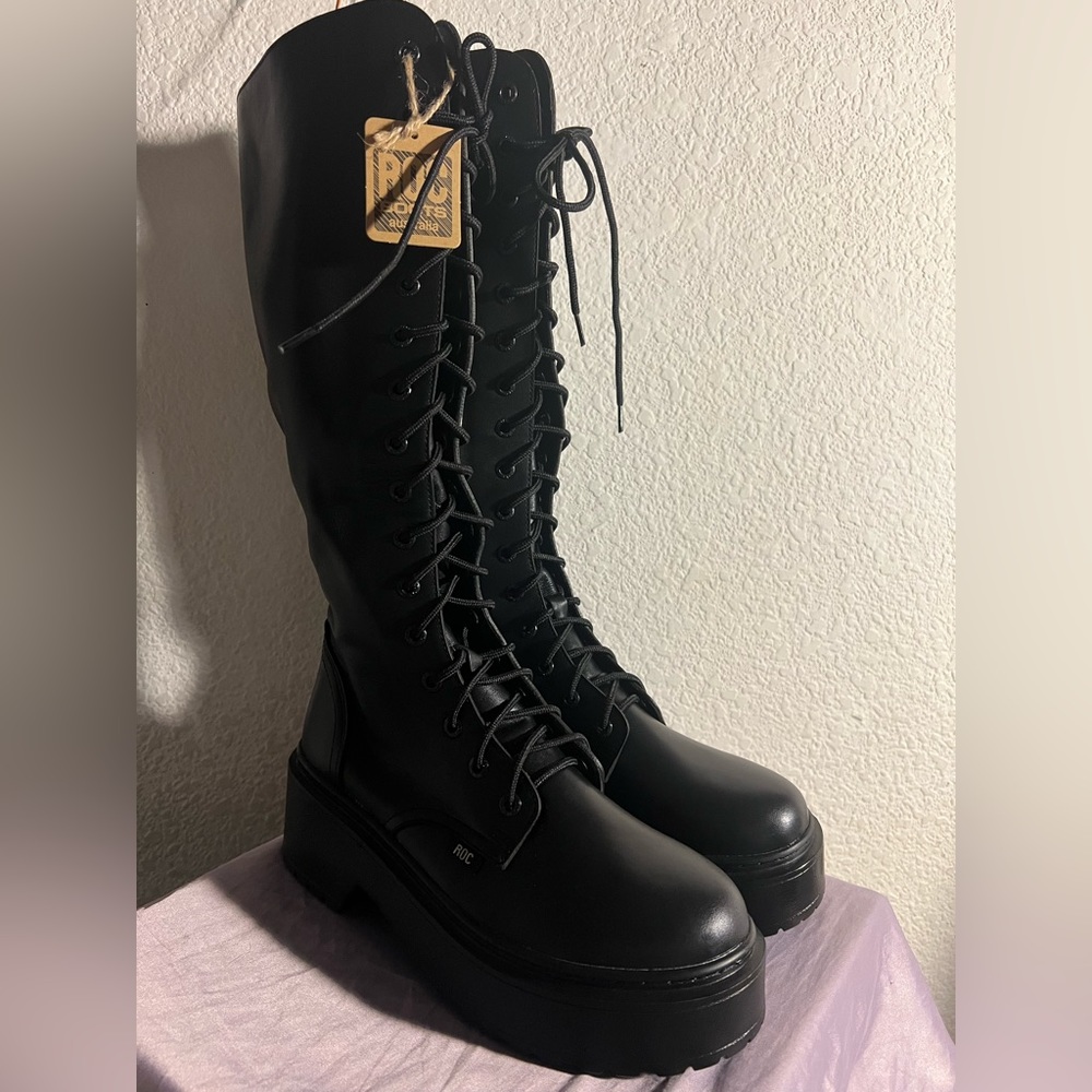 ROC Boots Australia Tulsa Leather Calf-High Boots